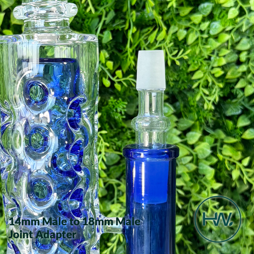 14mm Male to 18mm Male Joint Adapter - Herbware, Victoria Australia
