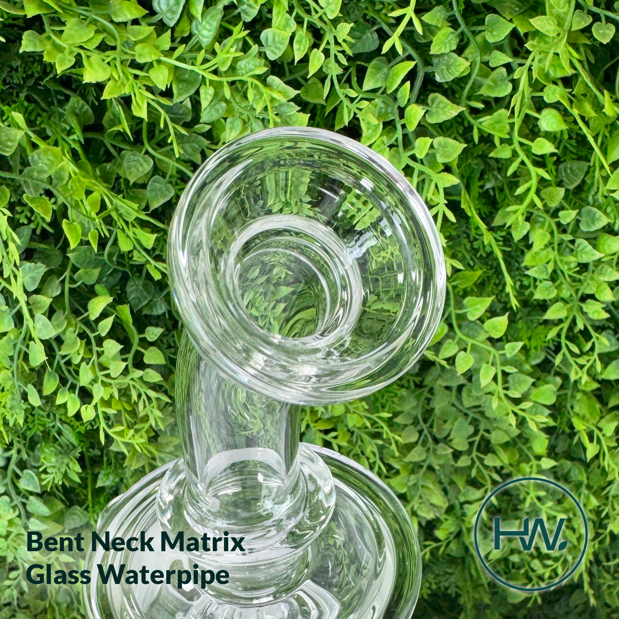 Bent Neck Matrix Glass Waterpipe - Herbware, Melbourne Australia