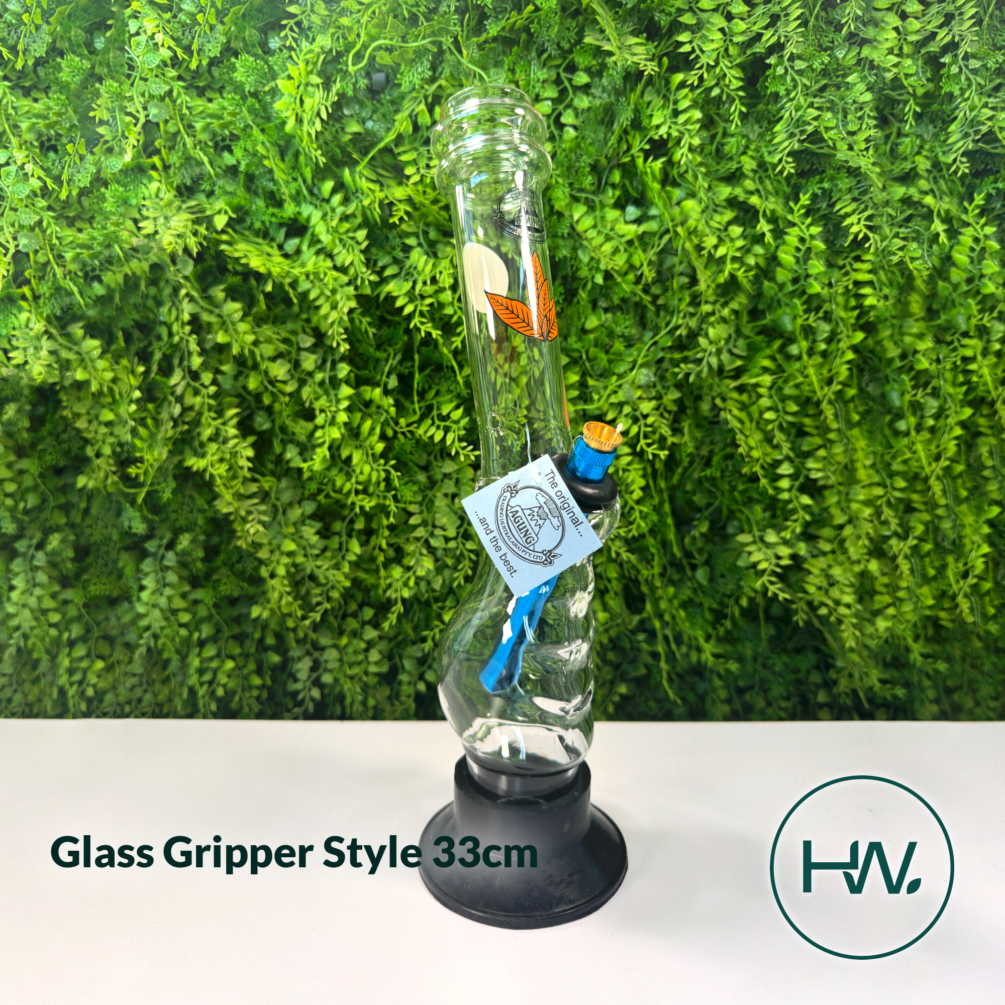 Agung Glass Gripper Style Bong 33cm - Herbware Melbourne, Australia