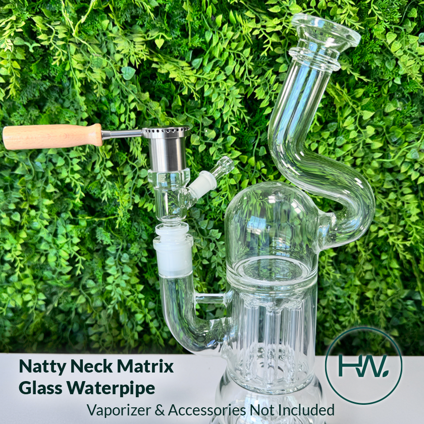 Natty Neck Matrix Glass Waterpipe - Herbware, Melbourne Australia