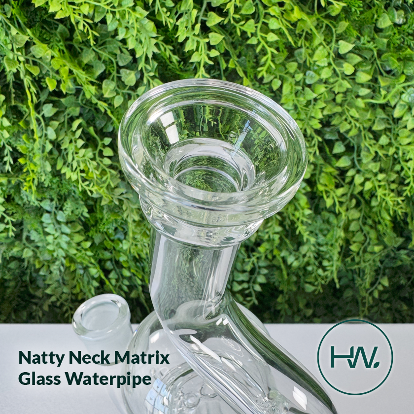 Natty Neck Matrix Glass Waterpipe - Herbware, Melbourne Australia