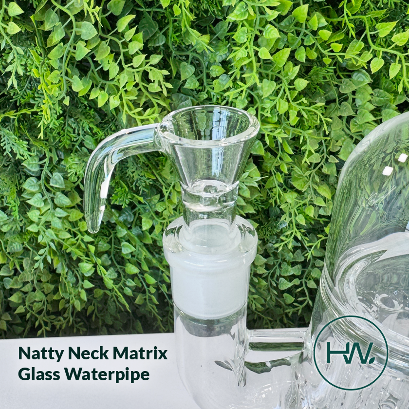 Natty Neck Matrix Glass Waterpipe - Herbware, Melbourne Australia