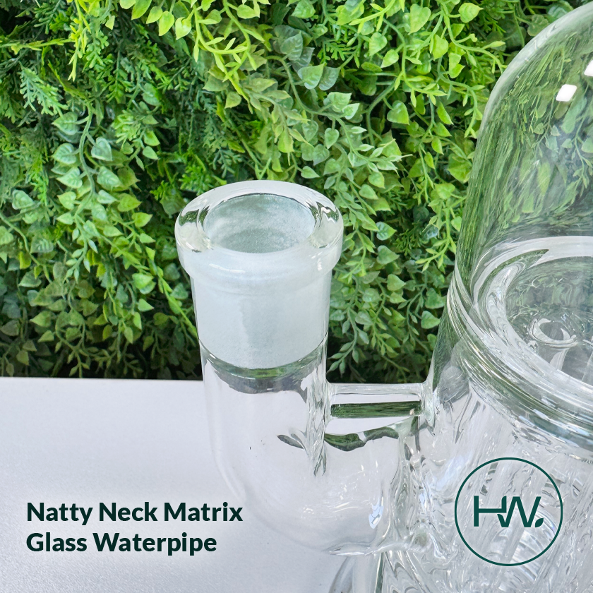 Natty Neck Matrix Glass Waterpipe - Herbware, Melbourne Australia