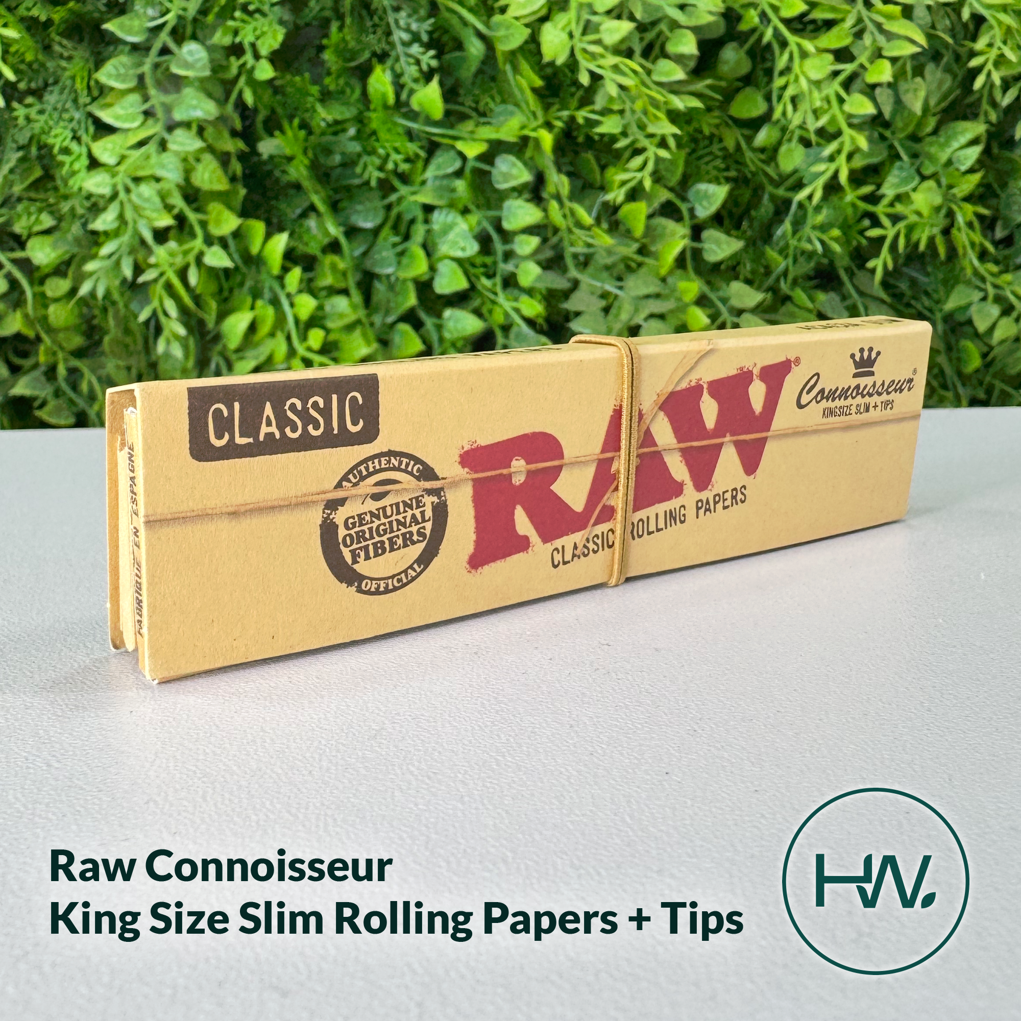 Raw Connoisseur King Size Slim Rolling Papers + Tips - Herbware, Victoria Austrlia