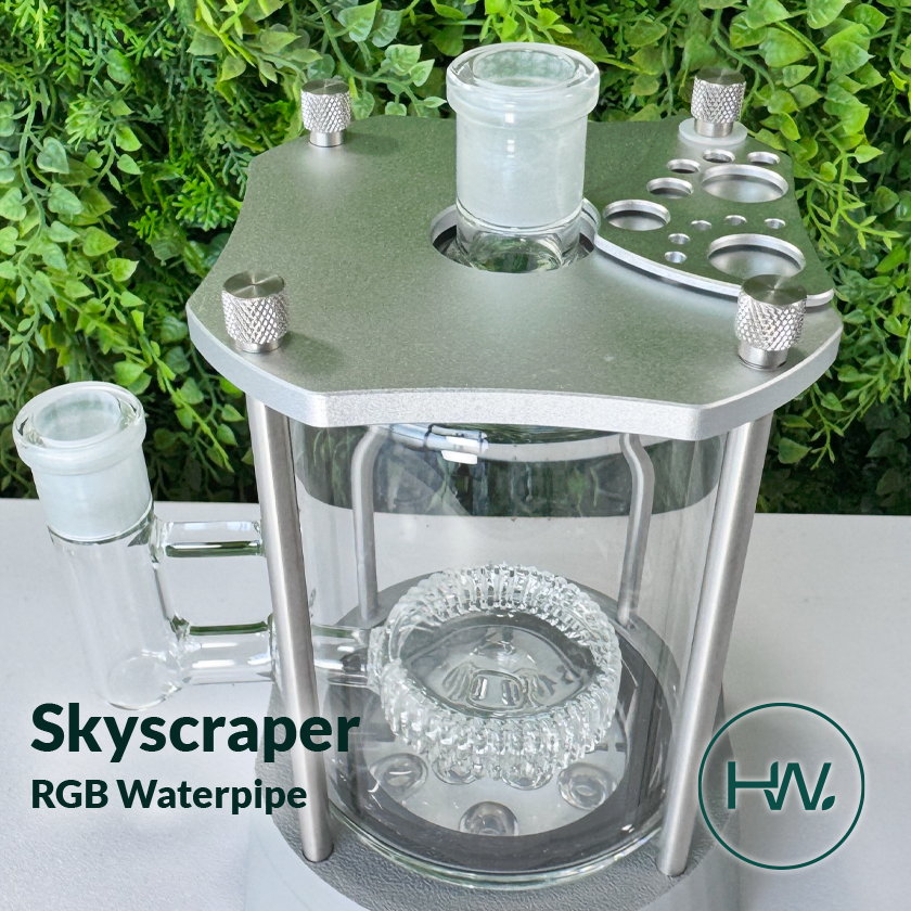 Skyscraper RGB Waterpipe - Herbware, Melbourne Australia