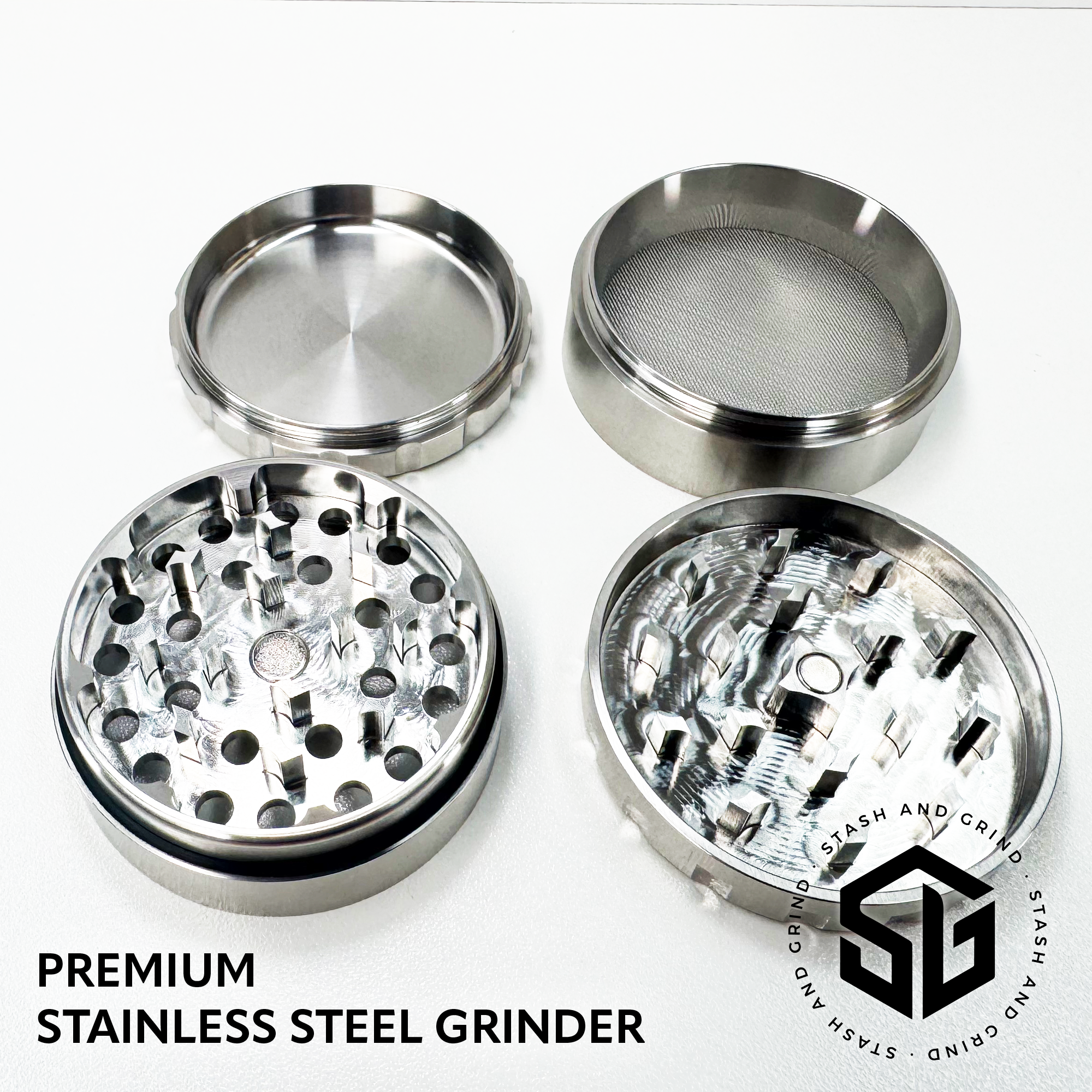 Premium Stainless Steel Grinder - Herbware, Melbourne Australia