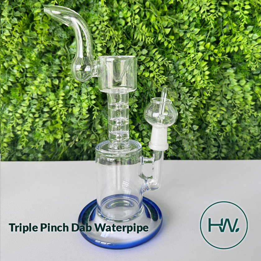 Triple Pinch Dab Glass Waterpipe
- Herbware, Victoria Australia