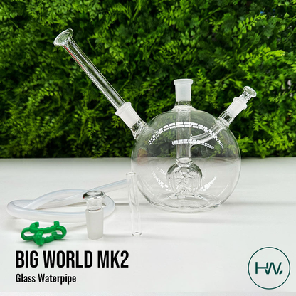 Big World MK2 Glass Waterpipe - [Herbware, Melbourne Australia]