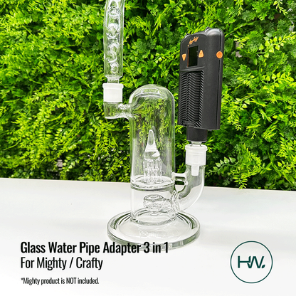 Mighty / Crafty Glass Water Pipe Adapter 3 in 1 - Hard Plastic Ring - [Herbware, Melbourne Australia]