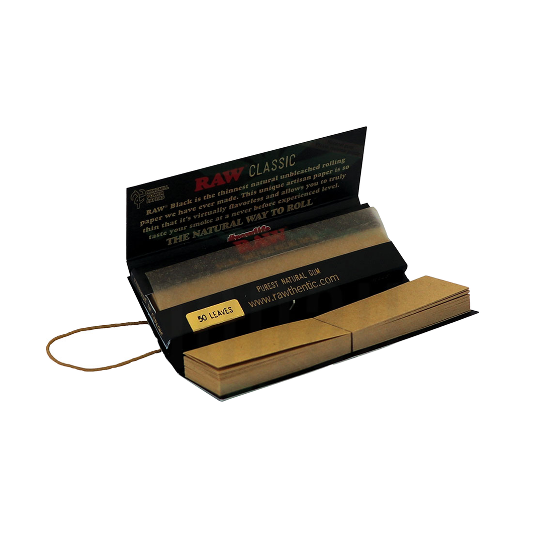 Raw Black Rolling Papers 1 ¼ Size+Tips - Herbware, Victoria Australia