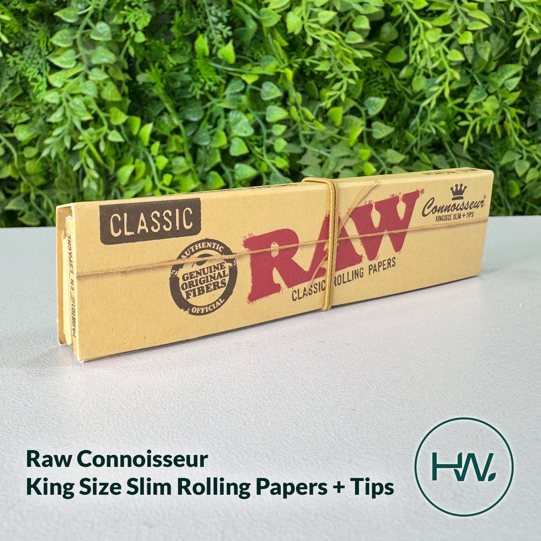 Raw Connoisseur King Size Slim Rolling Papers + Tips - Herbware, Victoria Austrlia