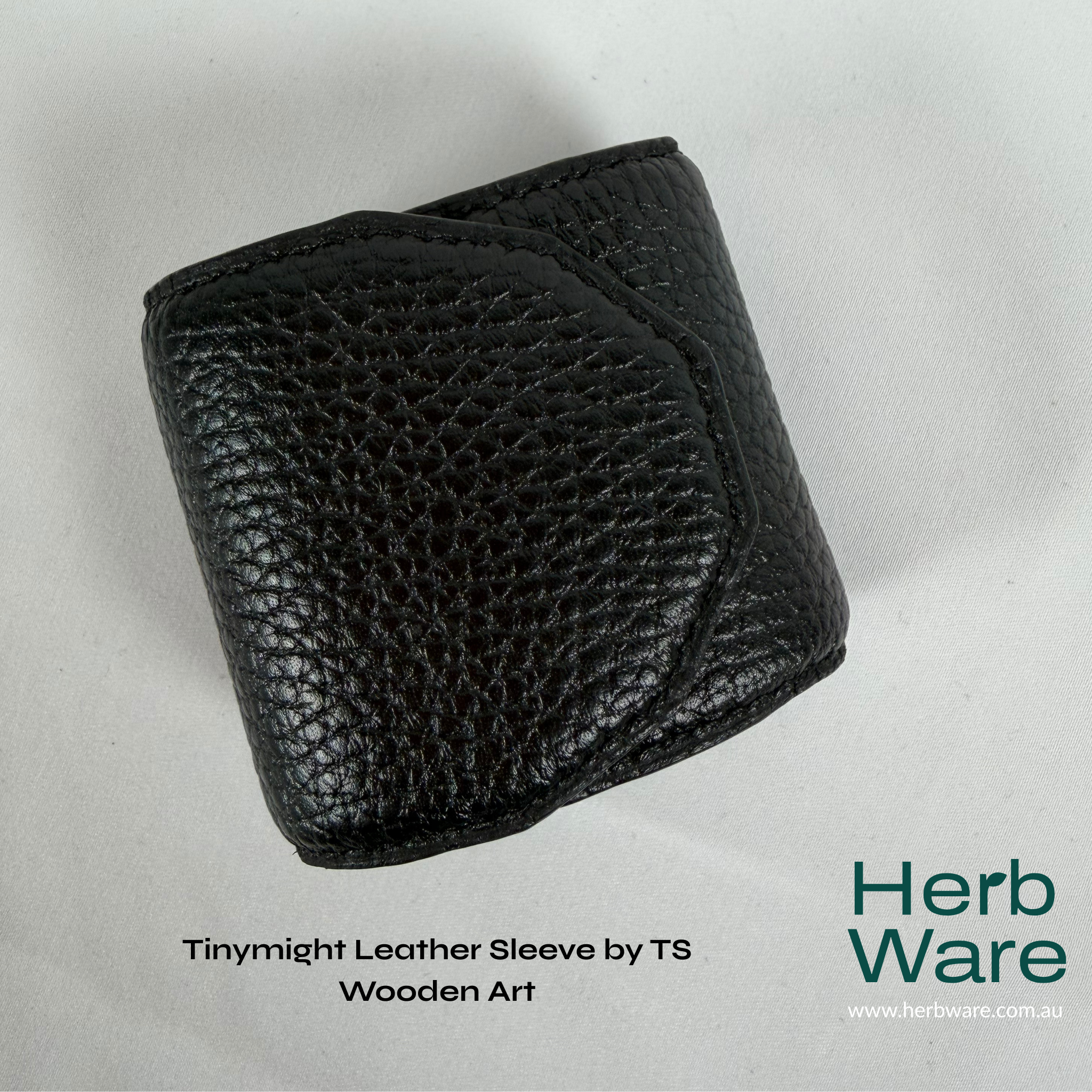 Tinymight Leather Sleeve by TS Wooden Art - Herbware, Melbourne Australia