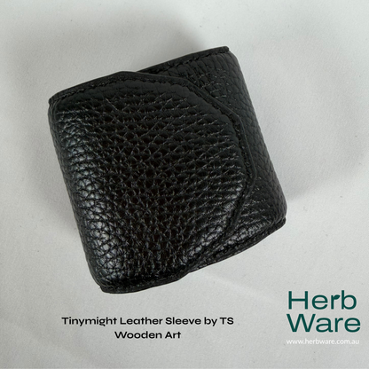 Tinymight Leather Sleeve by TS Wooden Art - Herbware, Melbourne Australia